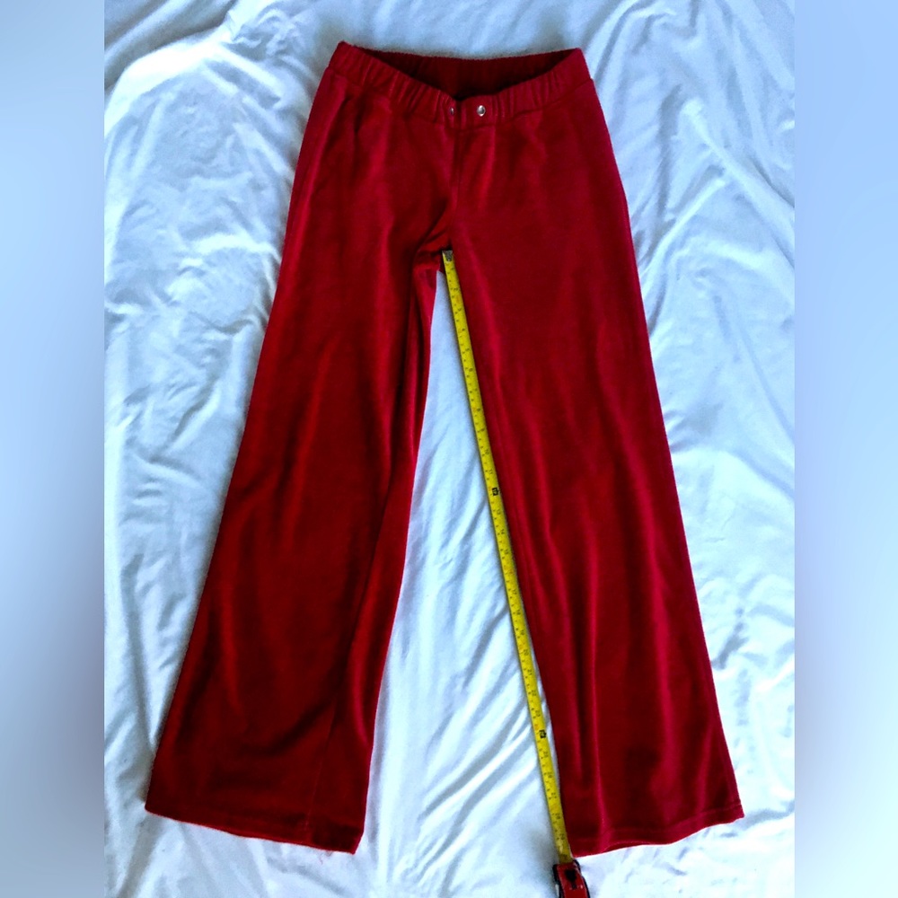 Y2k EUC Express red velour track suit set, size S, worn 3x. - Picture 6 of 16